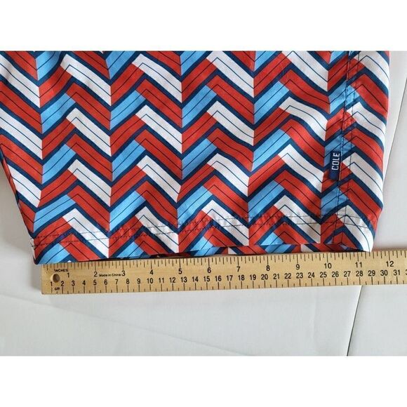 Cole Size XL Men's Fixed Waist Swim Trunk Board Shorts 6" Inseam Multicolors - Picture 3 of 4